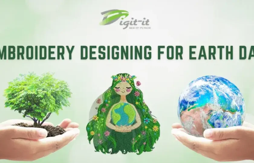 Embroidery Design for Earth Day