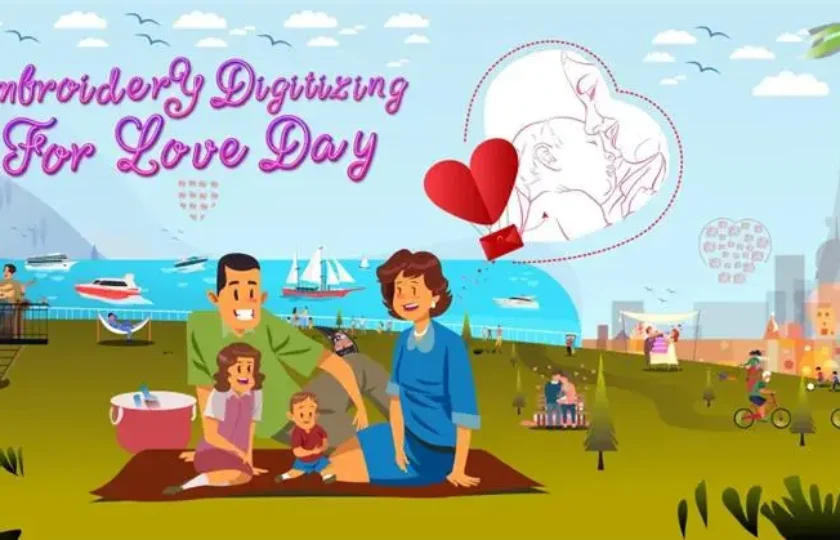 Embroidery Digitizing For Love Day