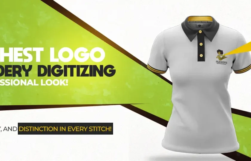 Left Chest Logo Embroidery Digitizing