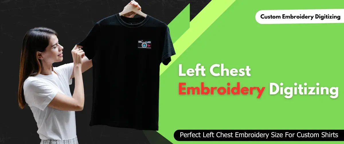 Left Chest embroidery size