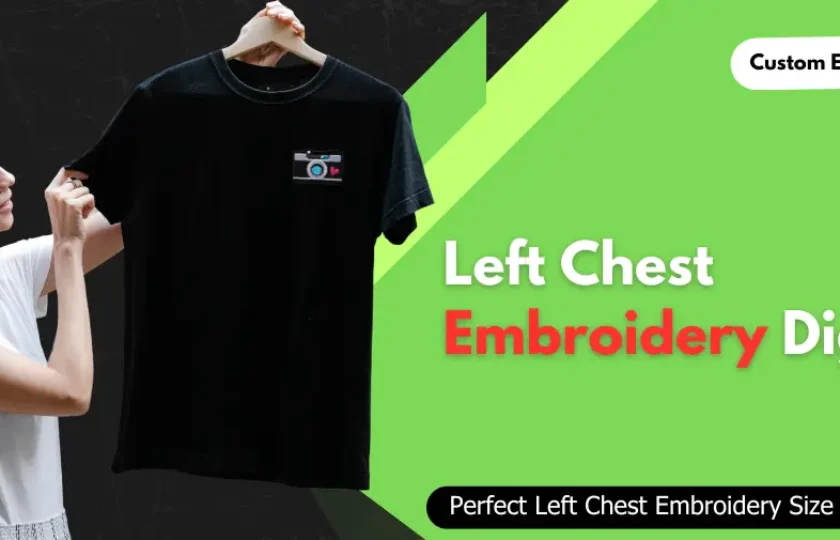 Left Chest embroidery size
