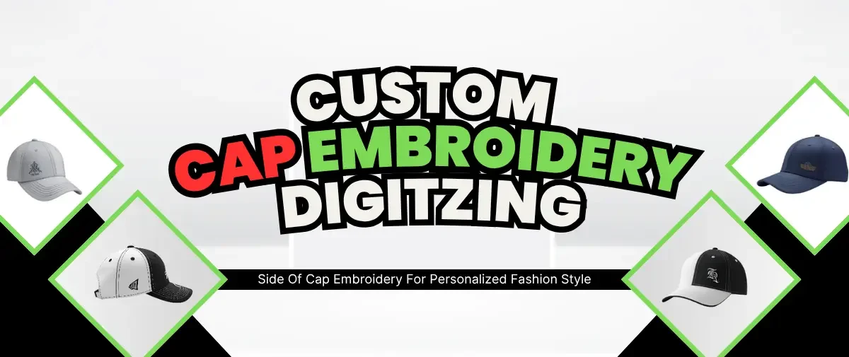side of cap embroidery