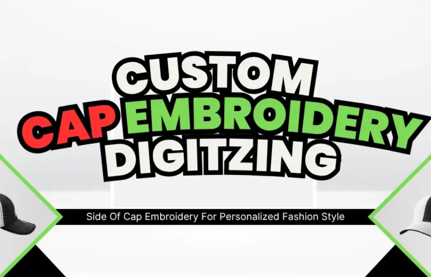 side of cap embroidery